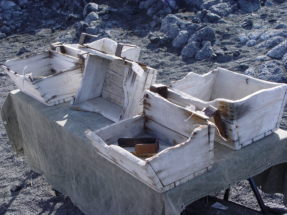 2007 Fodder boxes ready for repair, Cape Royds