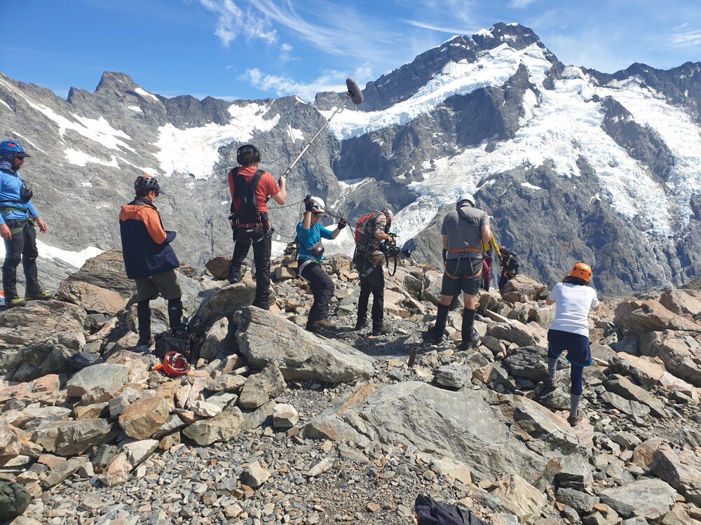 Filming the Inspiring Explorers reaching Mount Ollivier summit (001)