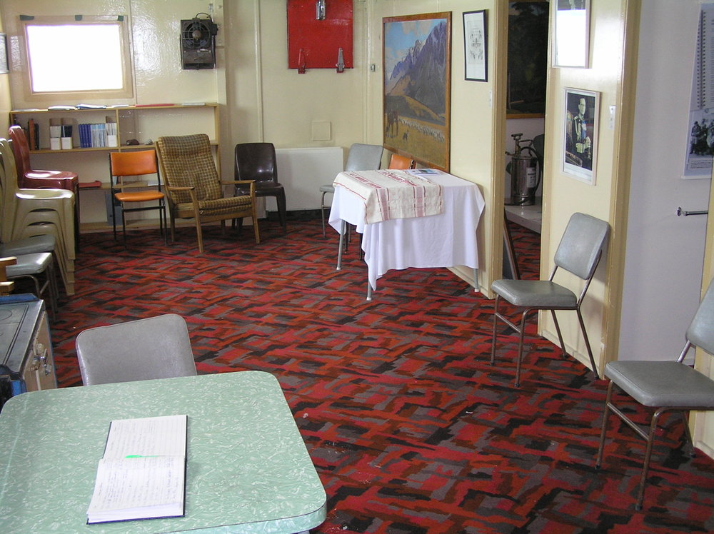 Mess room, looking west, Hillary's TAE/IGY Hut