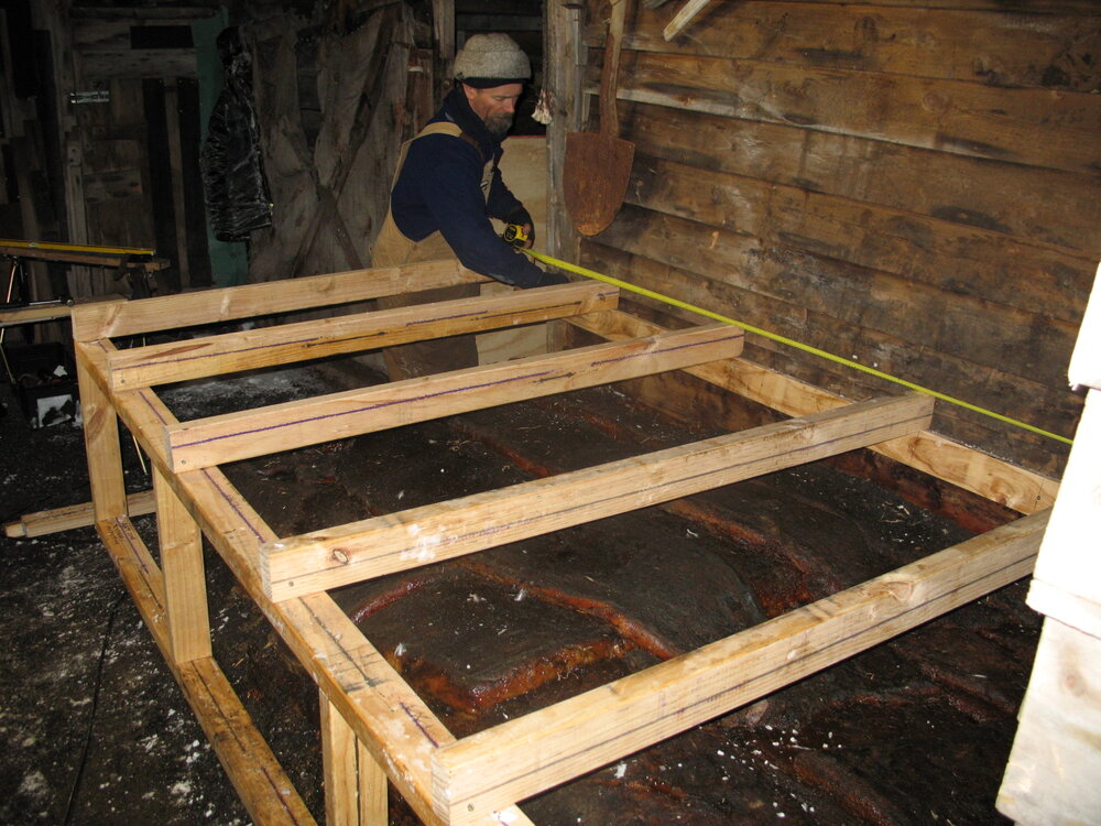 2007-08 Heritage Carpenter Charley Brentnall installing blubber protection cover