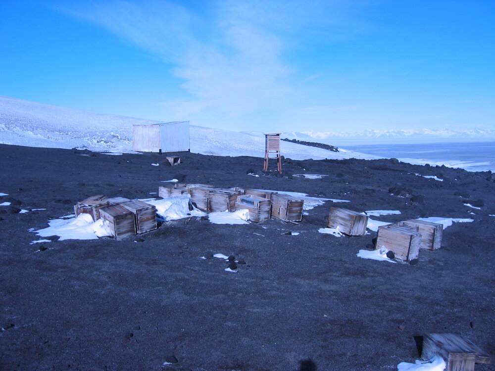 Provision boxes, Scott's 'Terra Nova' Hut (003) | Antarctic Heritage Trust