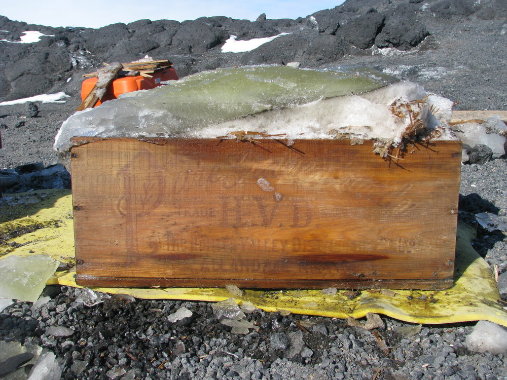 2009-10 Brandy crate excavated from underneath Shackleton's 'Nimrod' hut