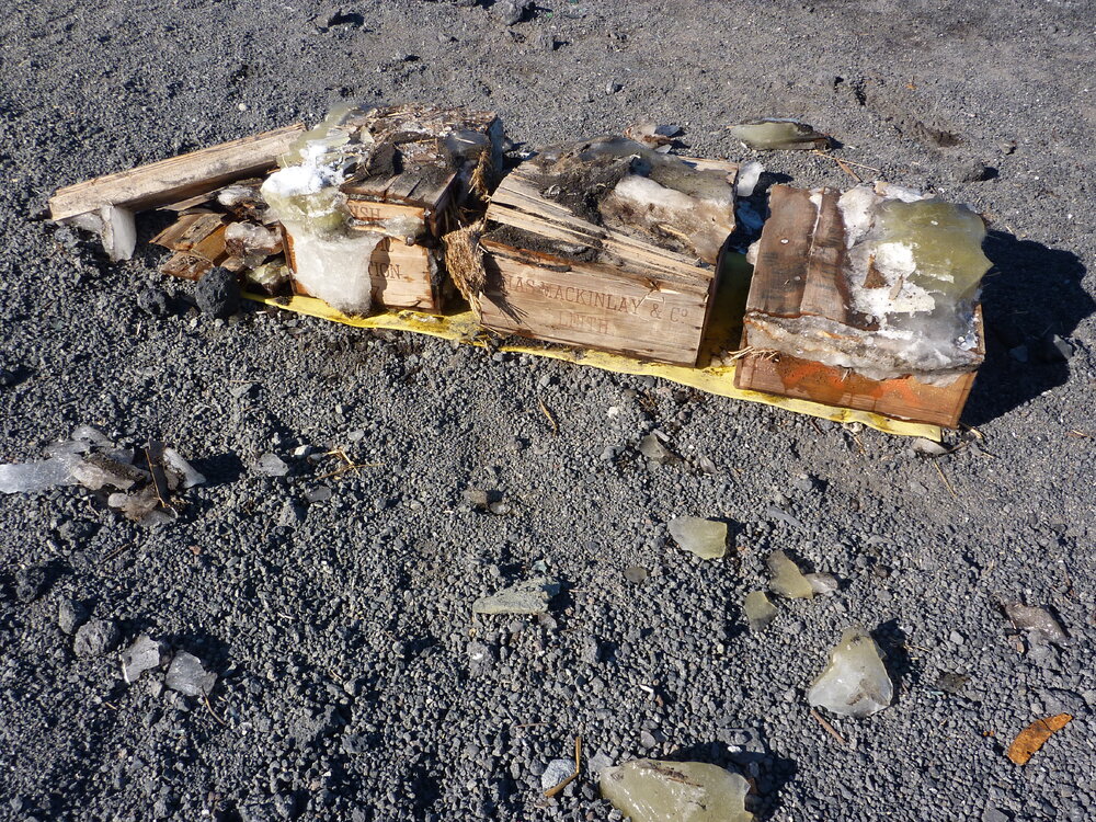 2009-10 Alcohol crates excavated from underneath Shackleton's 'Nimrod' hut
