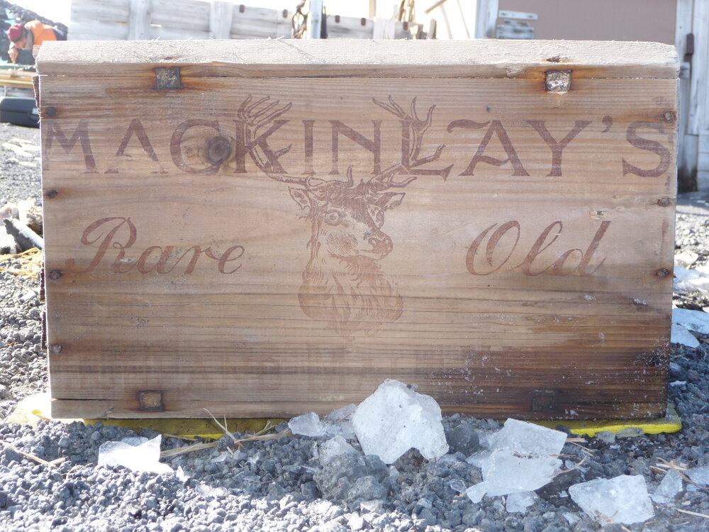 2009-10 Whisky crate excavated from underneath Shackleton's 'Nimrod' hut