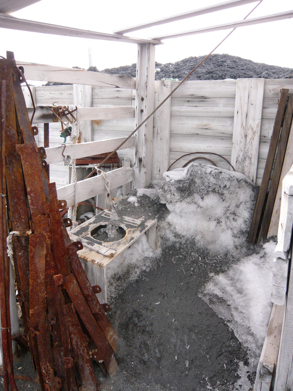 2008 Latrine outside Shackleton's 'Nimrod' hut, Cape Royds