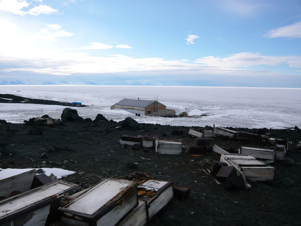 2008 Historic provisions boxes at Cape Evans