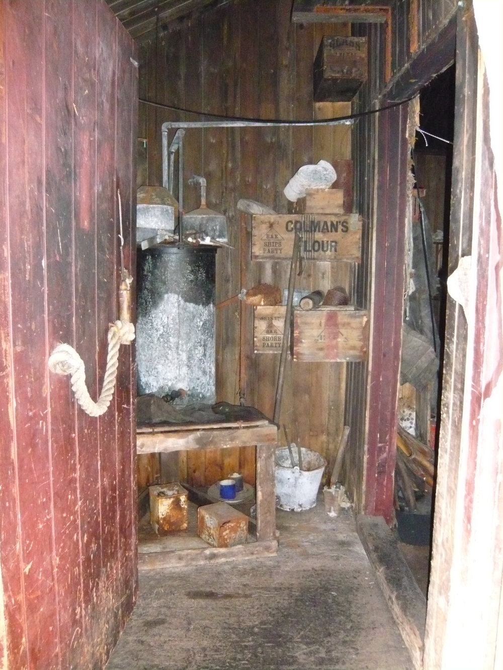 2008 Acetylene Generator inside Scott's 'Terra Nova' hut