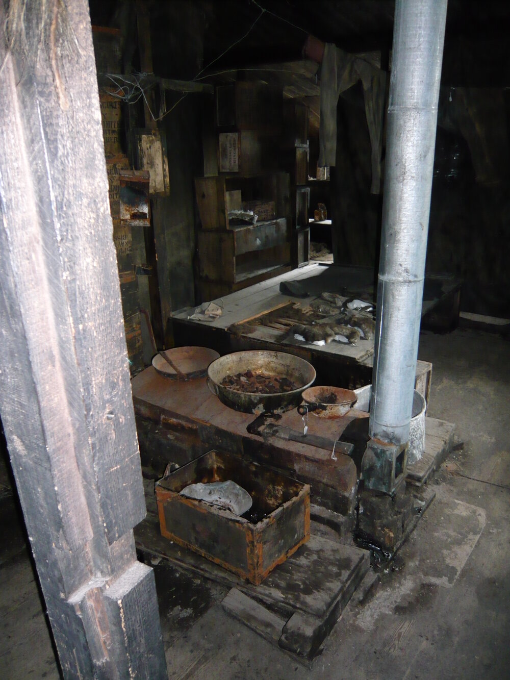 2008 Blubber stove in the stove area inside Scott's 'Discovery' hut
