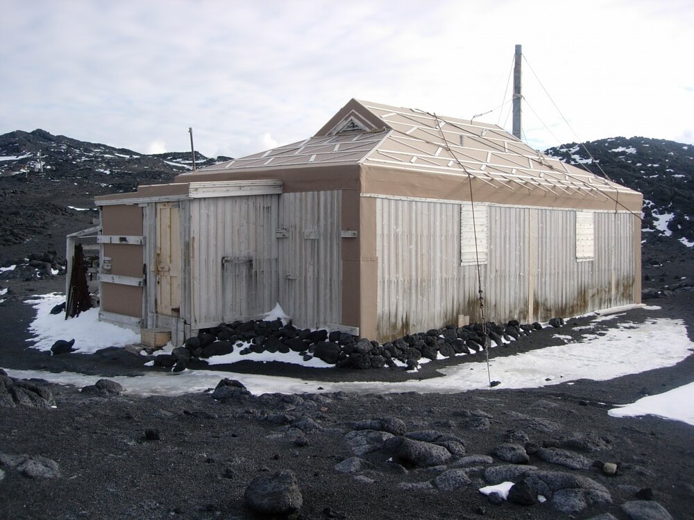 Southwest elevation of Shackleton's 'Nimrod' hut