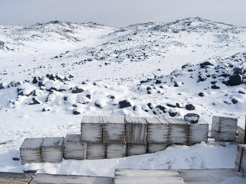 Looking north from Shackleton's 'Nimrod' hut