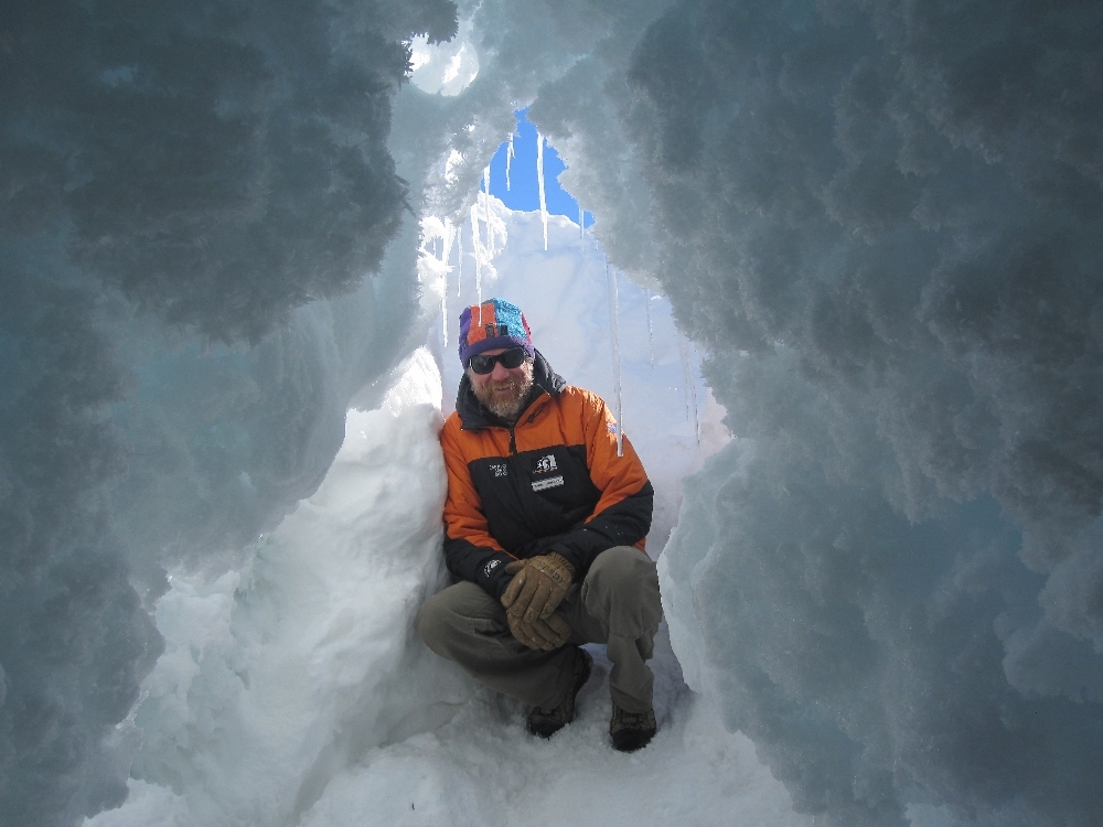 2010-11 Randy Churchill in an ice cave
