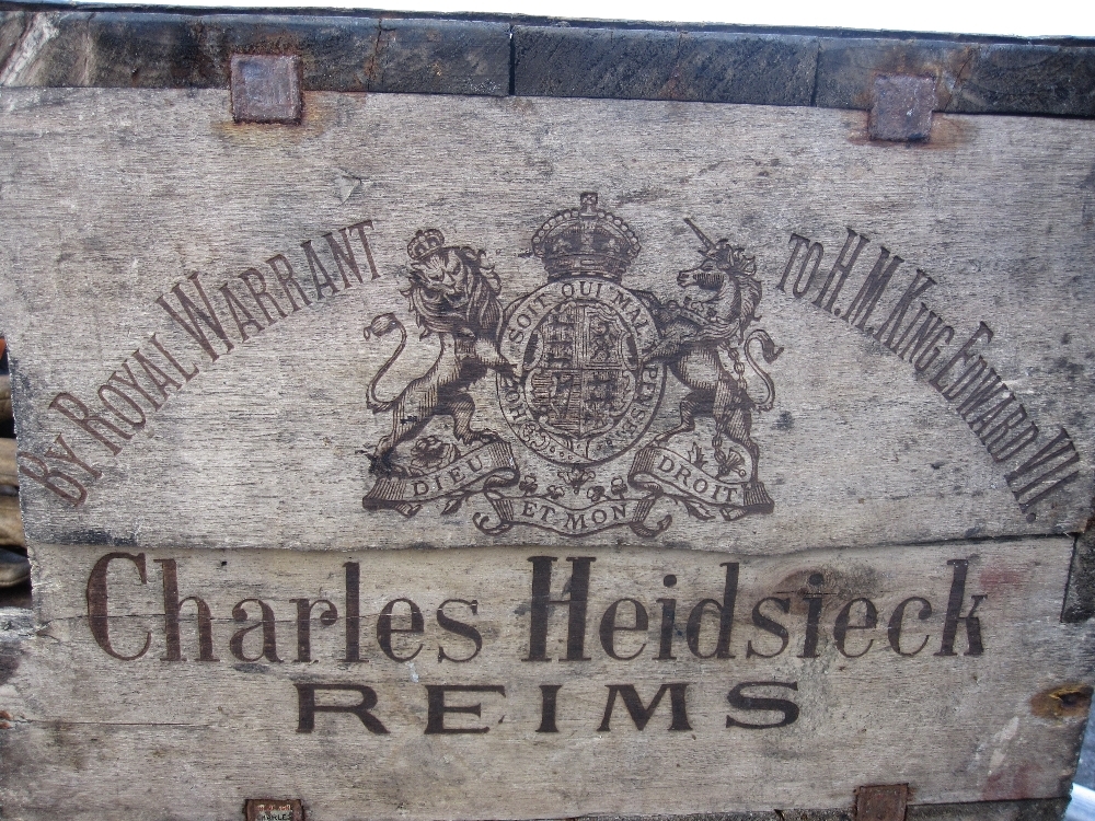 2010-11 Charles Heidsieck champagne case inside Scott's 'Terra Nova' hut