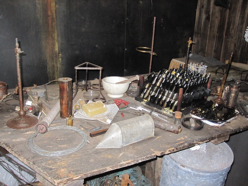 2010-11 Scientific implements inside Scott's 'Tera Nova' hut