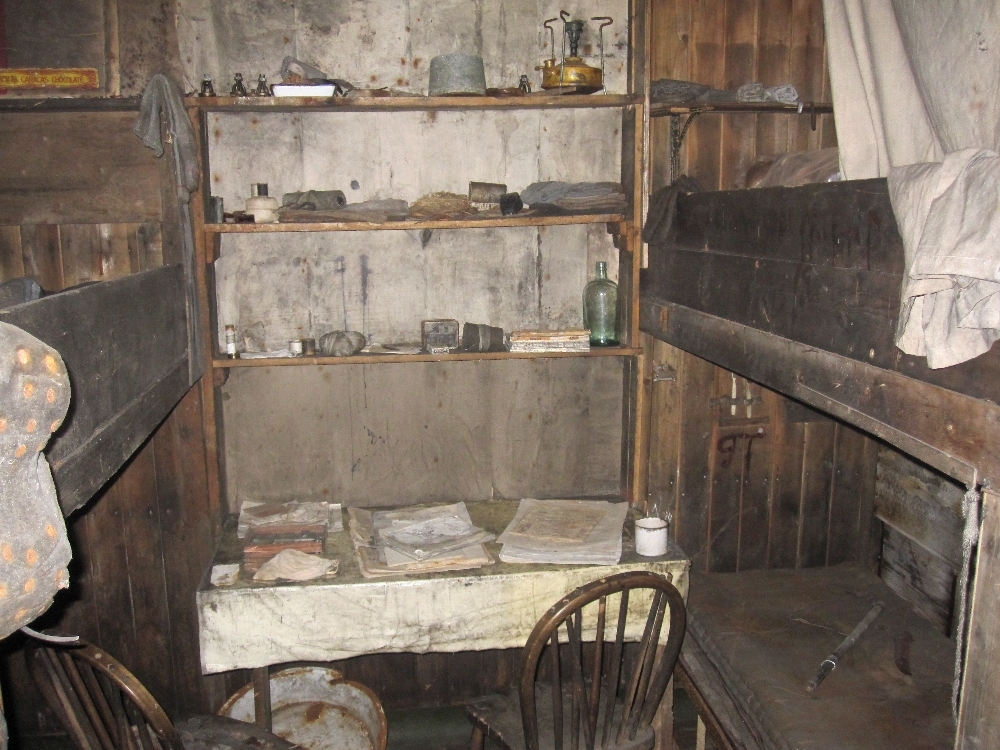 2010-11 Desk in the Geology area inside Scott's 'Terra Nova' hut