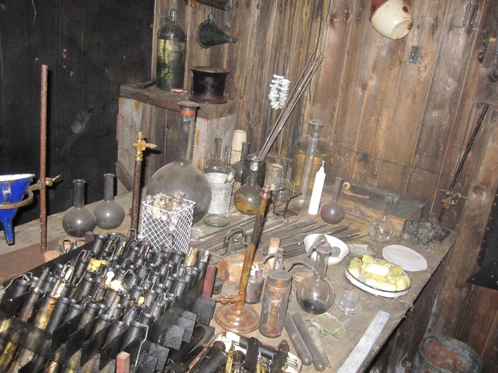 2010-11 Scientific implements inside Scott's 'Tera Nova' hut