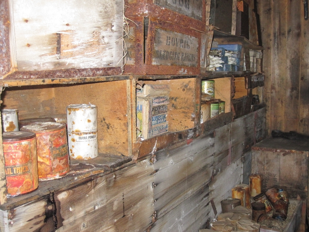 2010-11 Artefacts stored in the bulkhead inside Scott's 'Terra Nova' hut