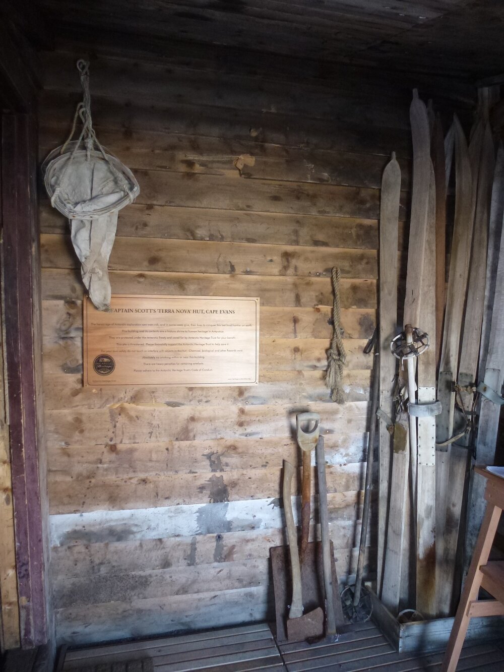 Cold porch, Scott's 'Terra Nova' hut 