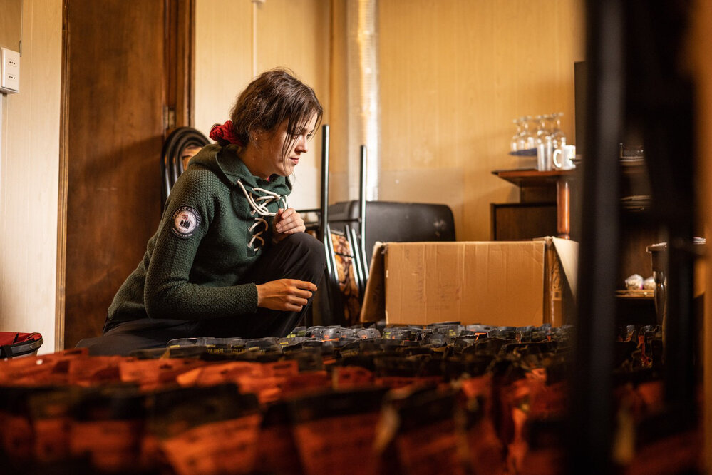 Marthe Brendefur during expedition preparations