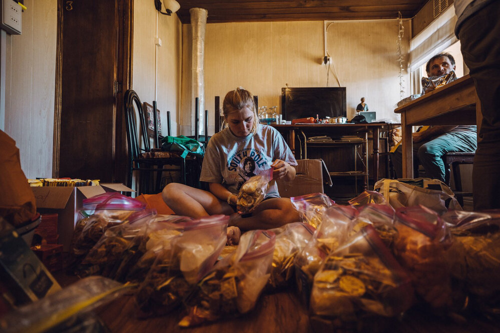 Laura Andrews during expedition preparations