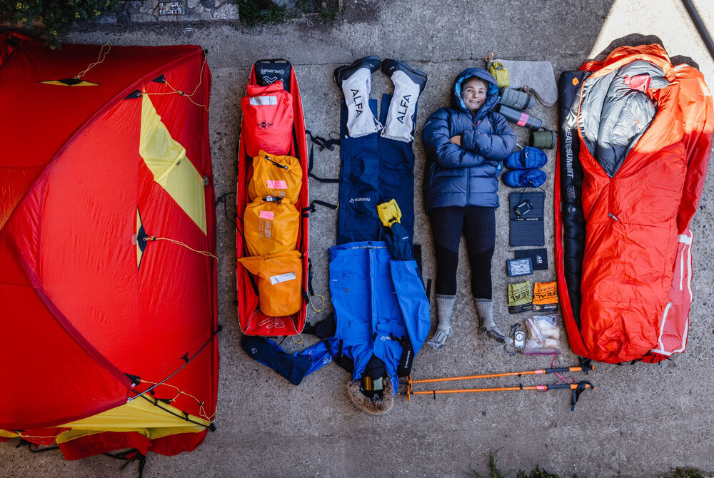 Laura Andrews during expedition preparations