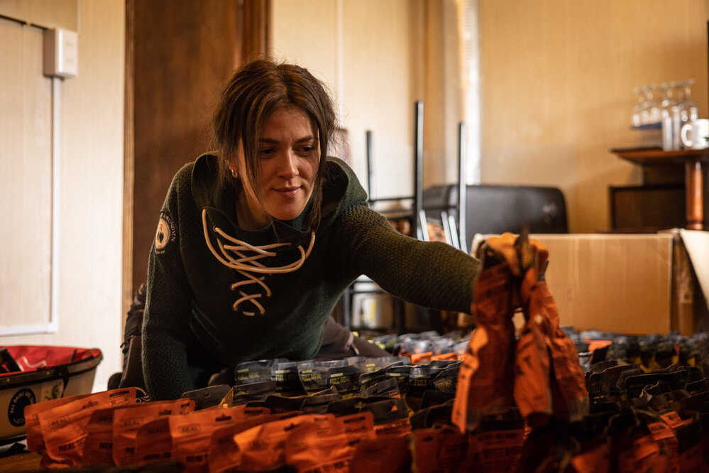 Marthe Brendefur during expedition preparations