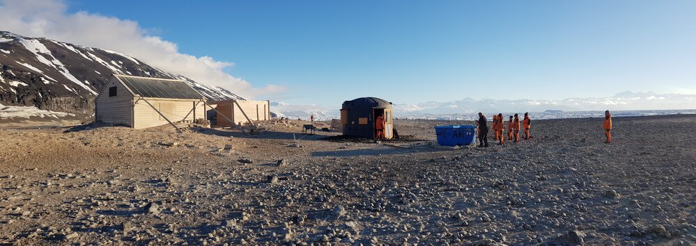 2017-18 Cape Adare carpentry workshop turk installation