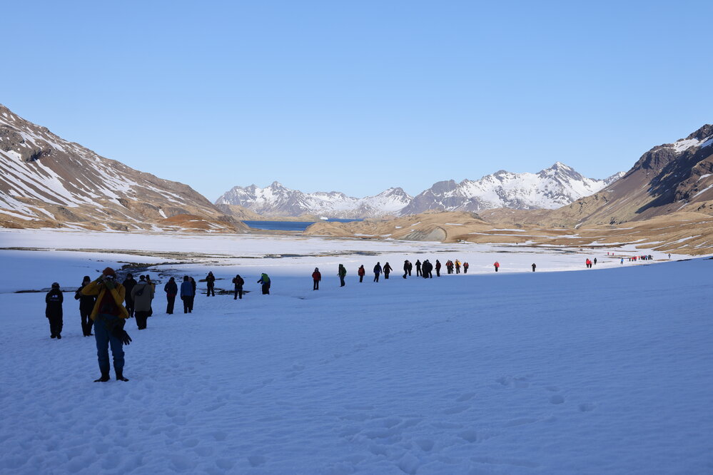 Expedition members at Stromness