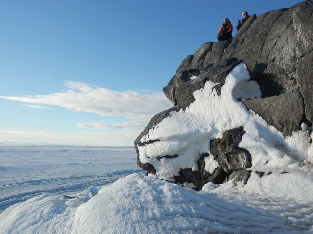 Programme Managers Lizzie Meek and Al Fastier taking in the view