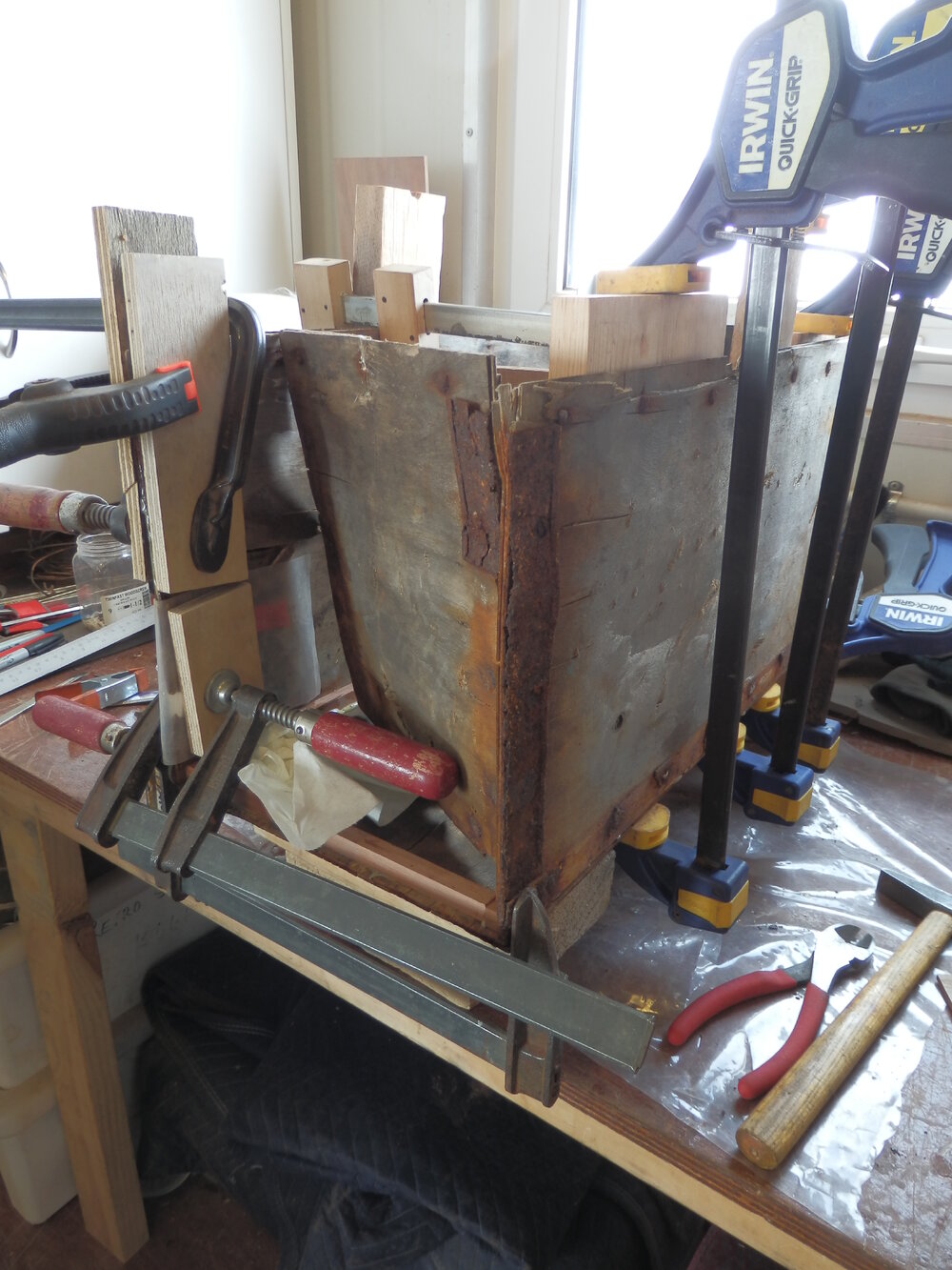 Cape Evans Bulkhead box repair underway (002)