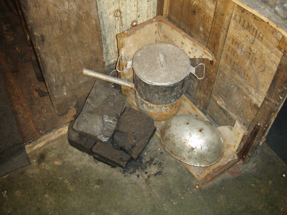Asbestos removal, stove in Scott's 'Terra Nova' Hut (015)