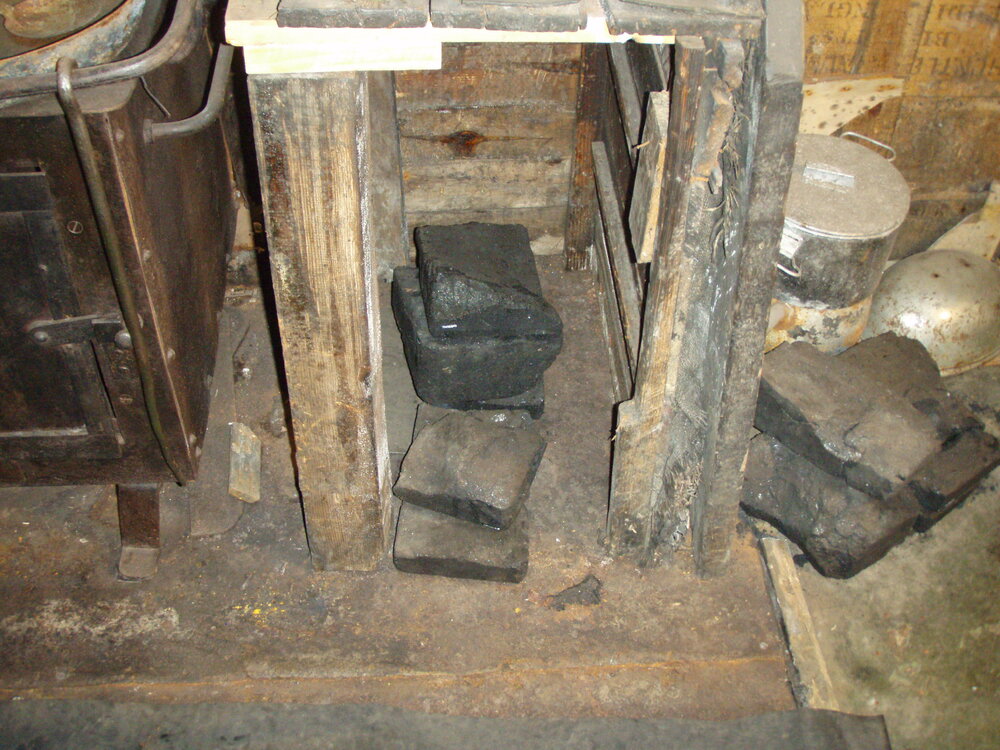 Asbestos removal, stove in Scott's 'Terra Nova' Hut (016)