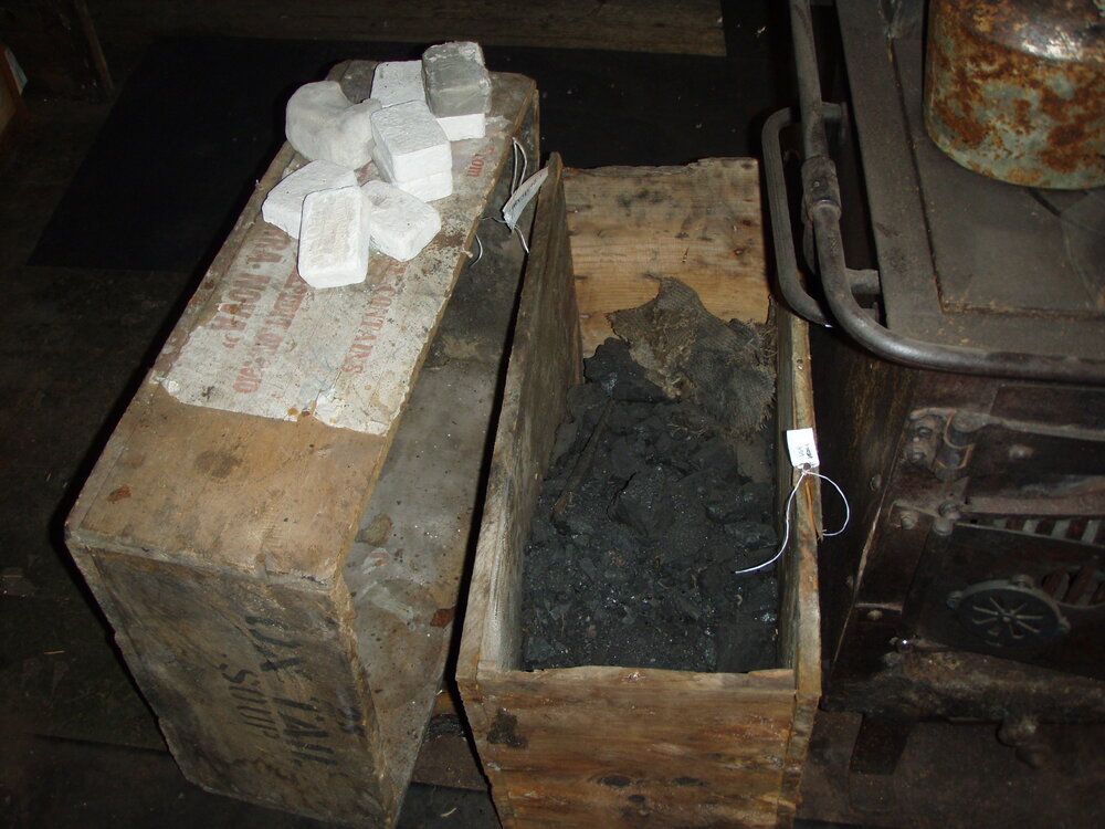 Asbestos removal, stove in Scott's 'Terra Nova' Hut (019)