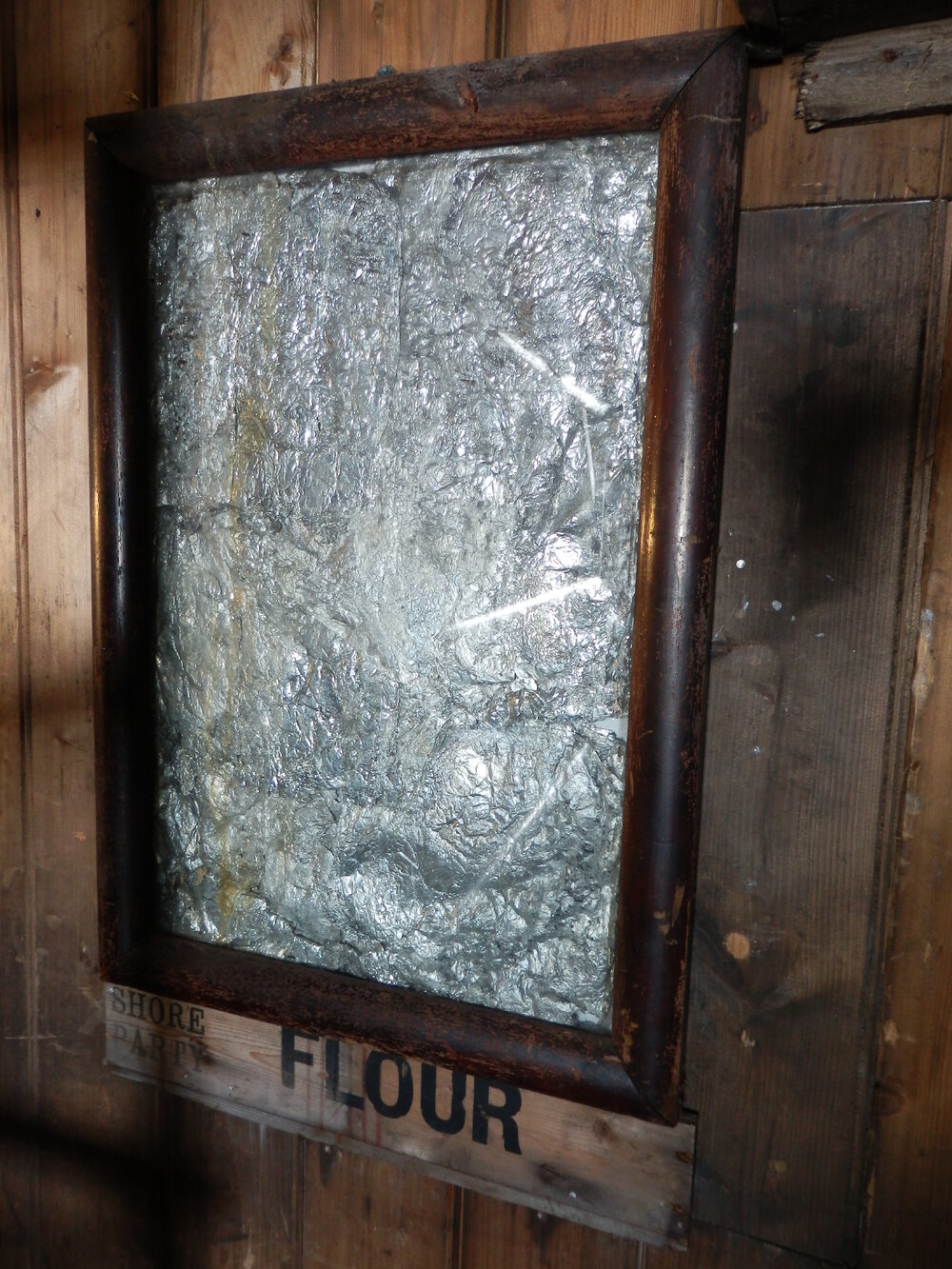 Wardroom mirror repair, Scott's 'Terra Nova' Hut (001)
