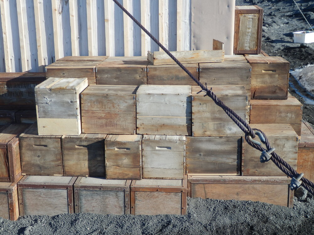 Flour box group, Shackleton's 'Nimrod' Hut (001)