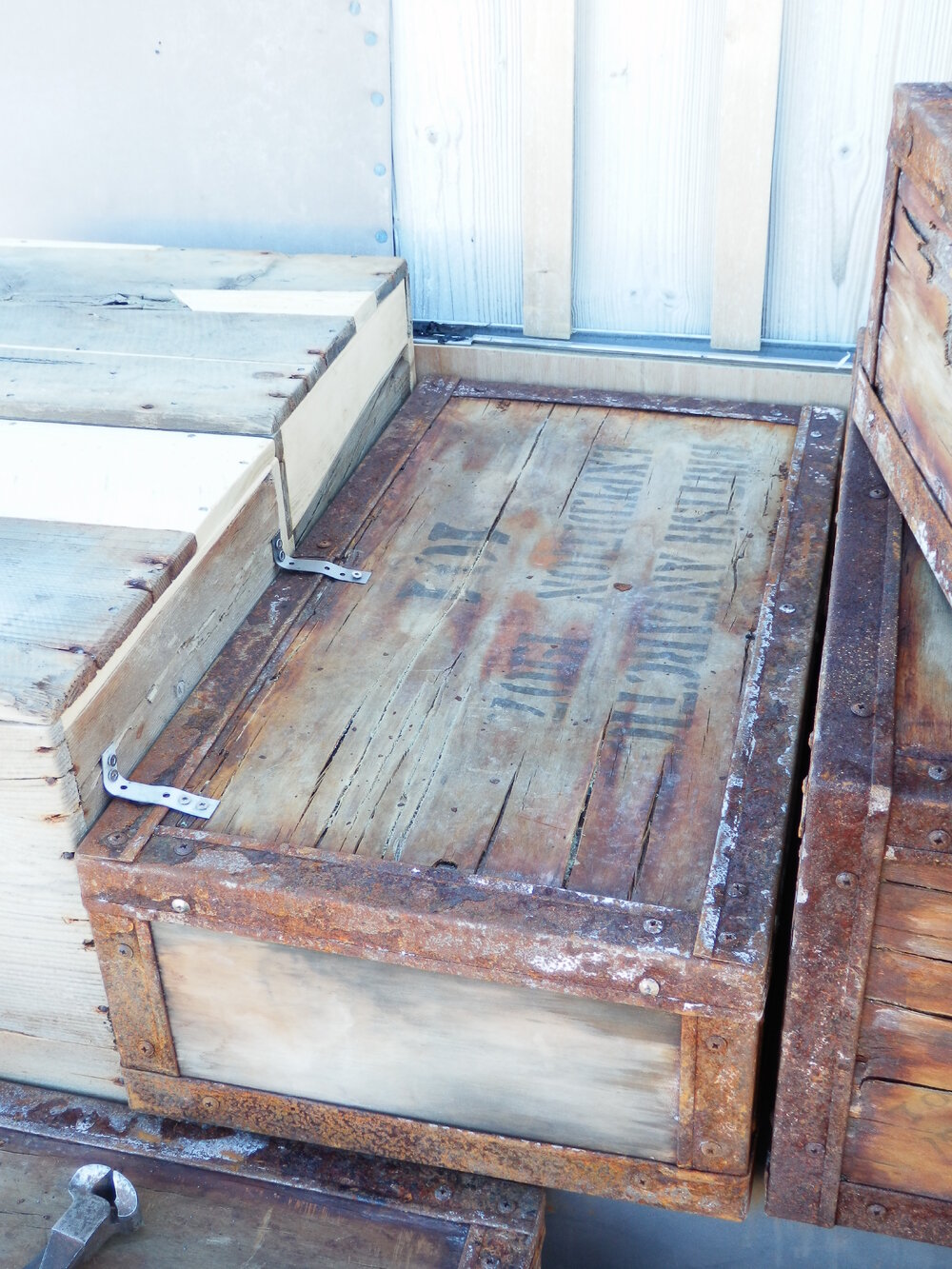 Venesta cases and flour boxes, Shackleton's 'Nimrod' Hut 