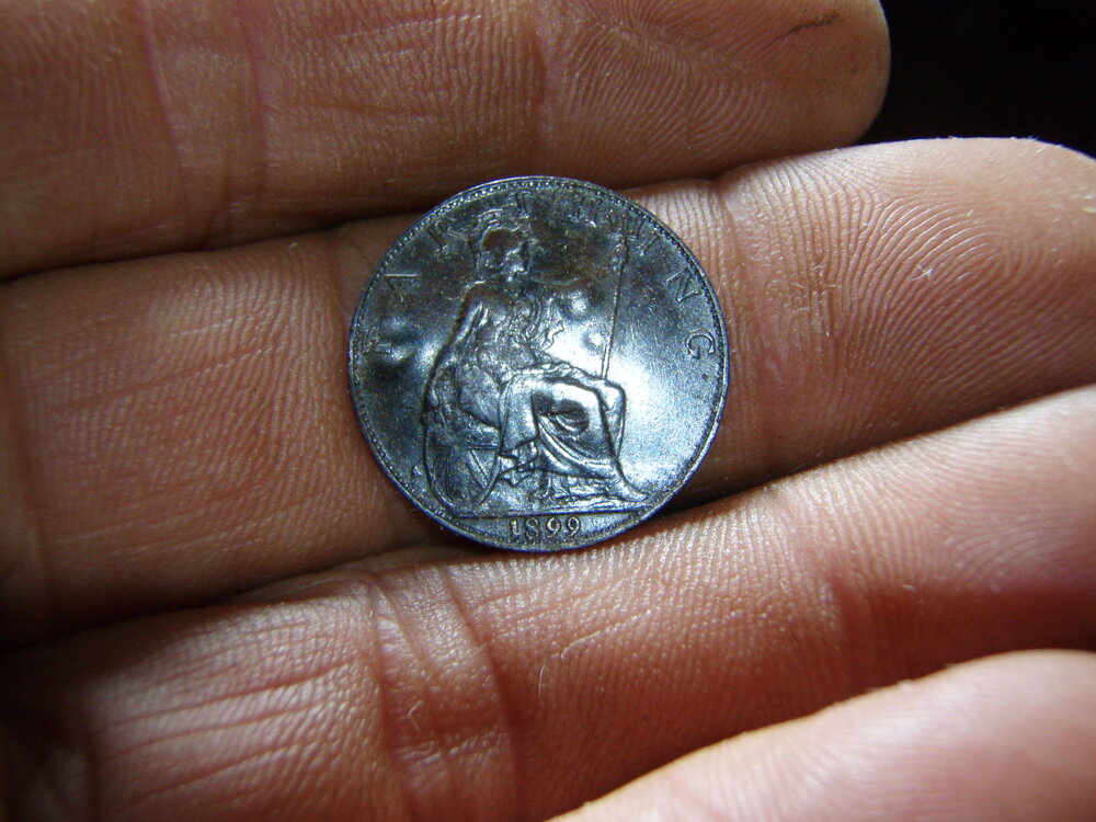 Farthing from 1899 from Scott's 'Terra Nova' Hut