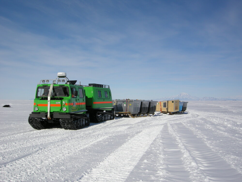 2013-14 H&auml;gglunds pulling AHT supplies across the sea ice (001)