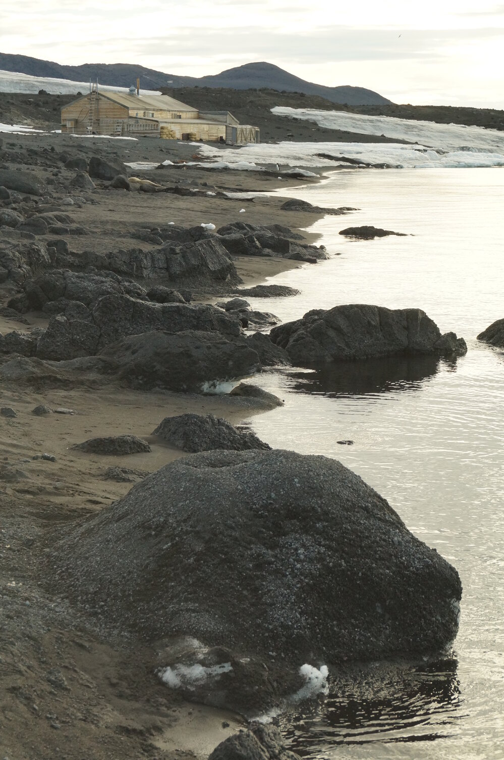 2013-14 Beach at Cape Evans in front of Scott's 'Terra Nova' hut