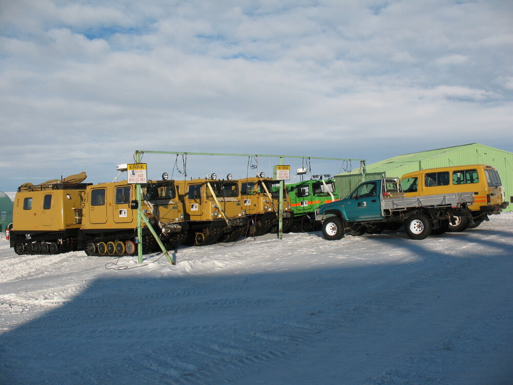 2013-14 H&auml;gglunds parked at Scott Base