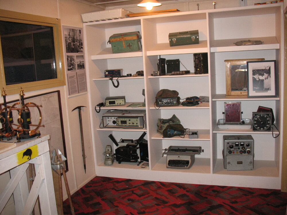 2013-14 Radio room inside the TAE/IGY hut, Scott Base
