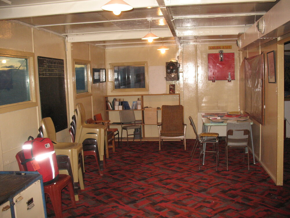 2013-14 Mess room inside the TAE/IGY hut, Scott Base