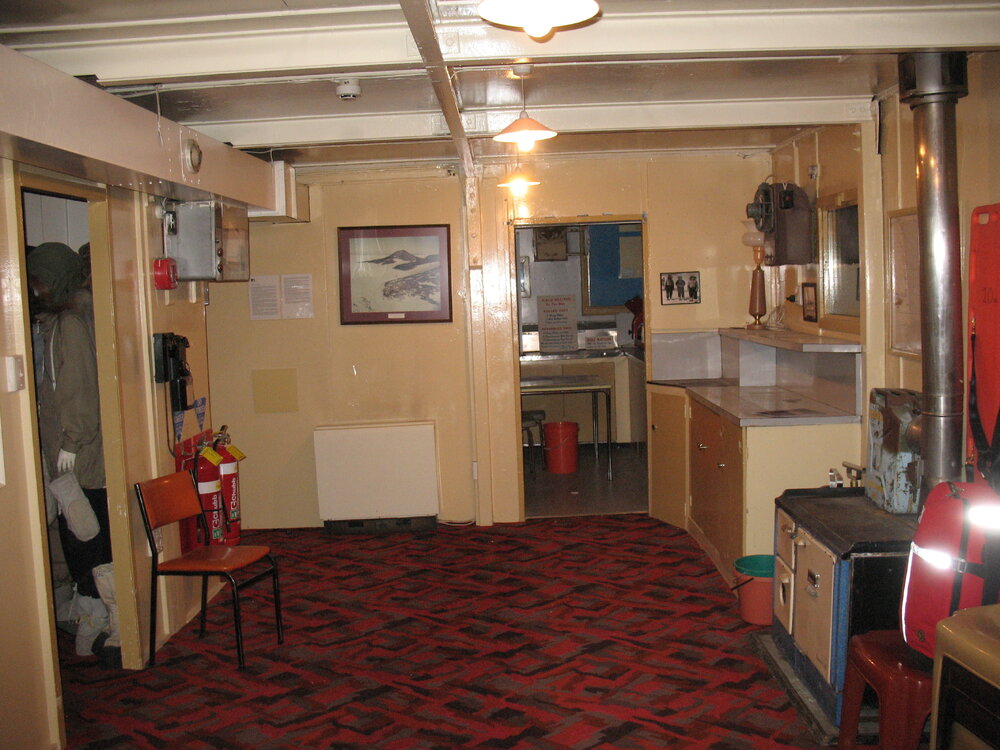 2013-14 Mess room inside the TAE/IGY hut, Scott Base