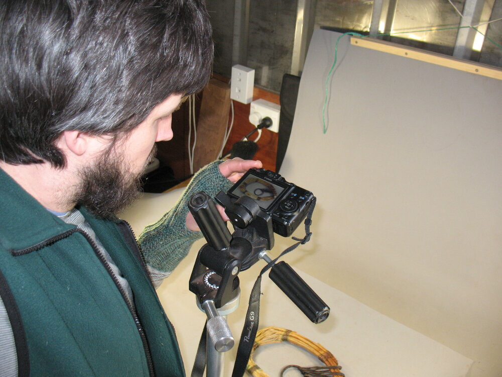 2013-14 Josiah Wagener photographing artefacts (002)