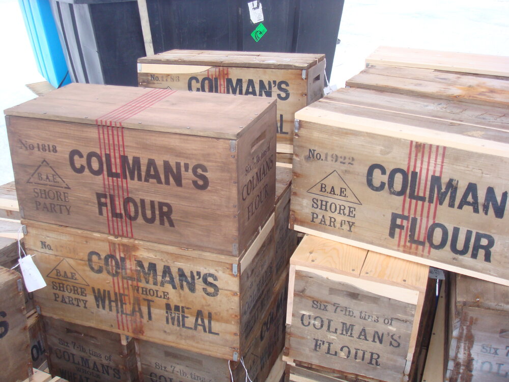 2013-14 Colman's boxes unloaded at Cape Evans (002)