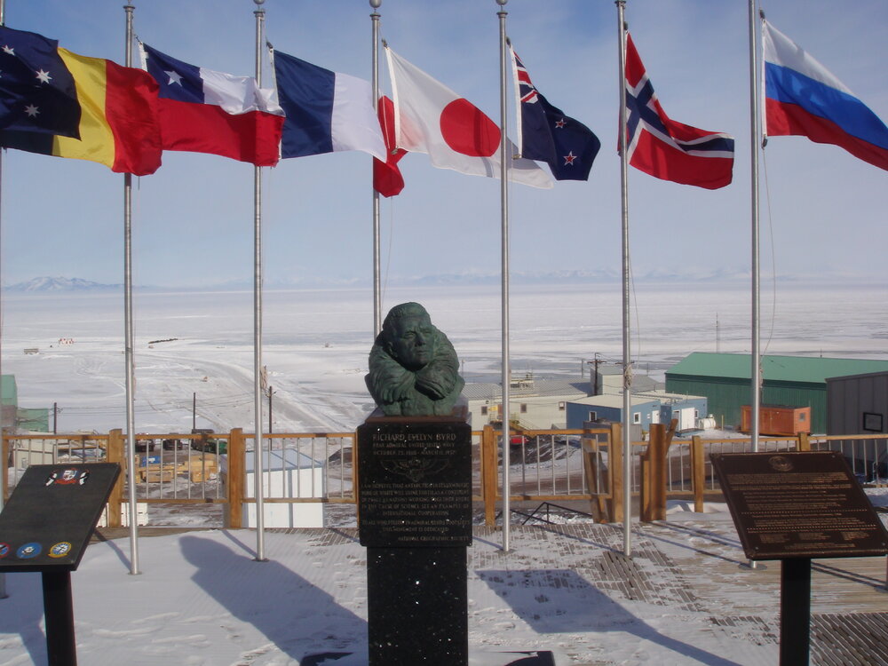 2013-14 Richard Evelyn Byrd bust on display at USAP McMurdo Station