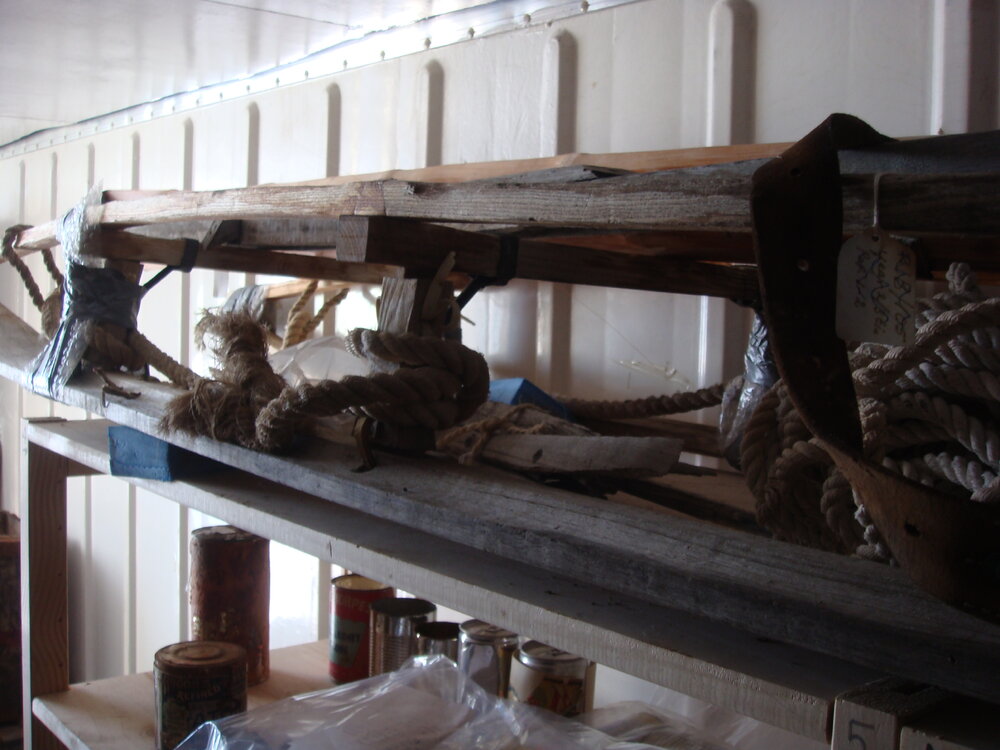 2013-14 Artefacts in storage in a container, Scott Base (001)
