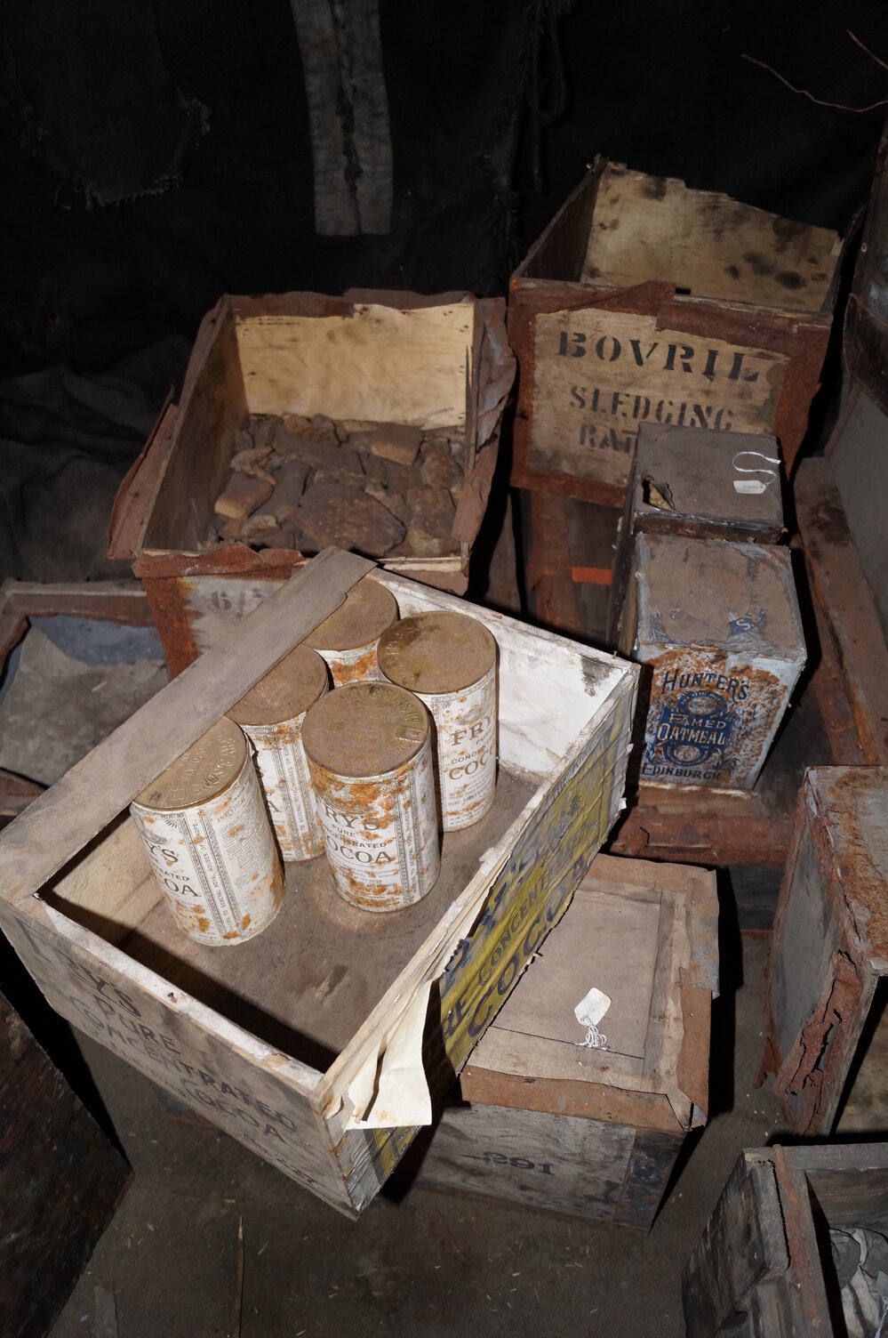 2013-14 Location image, Venesta cases, Scott's 'Discovery' hut, Hut Point (019)