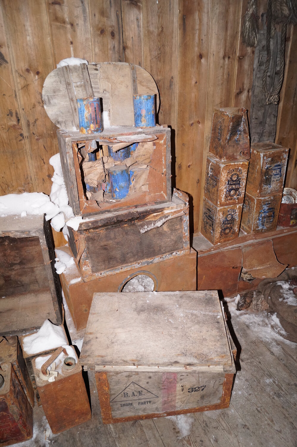 2013-14 Location image, artefacts, Scott's 'Discovery' hut, Hut Point