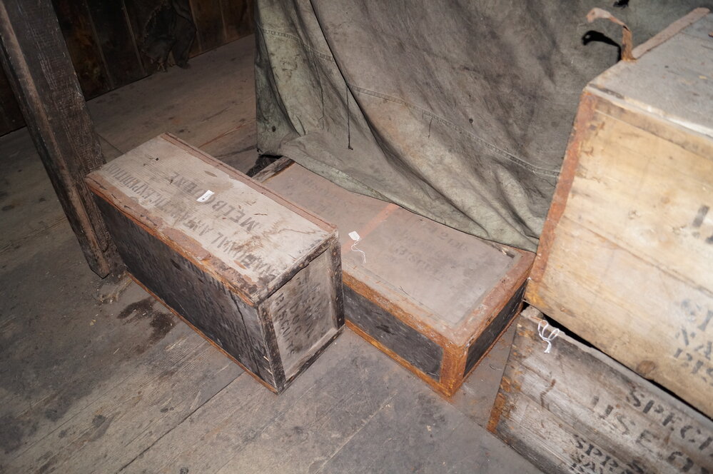 2013-14 Location image, biscuit boxes, Scott's 'Discovery' hut, Hut Point