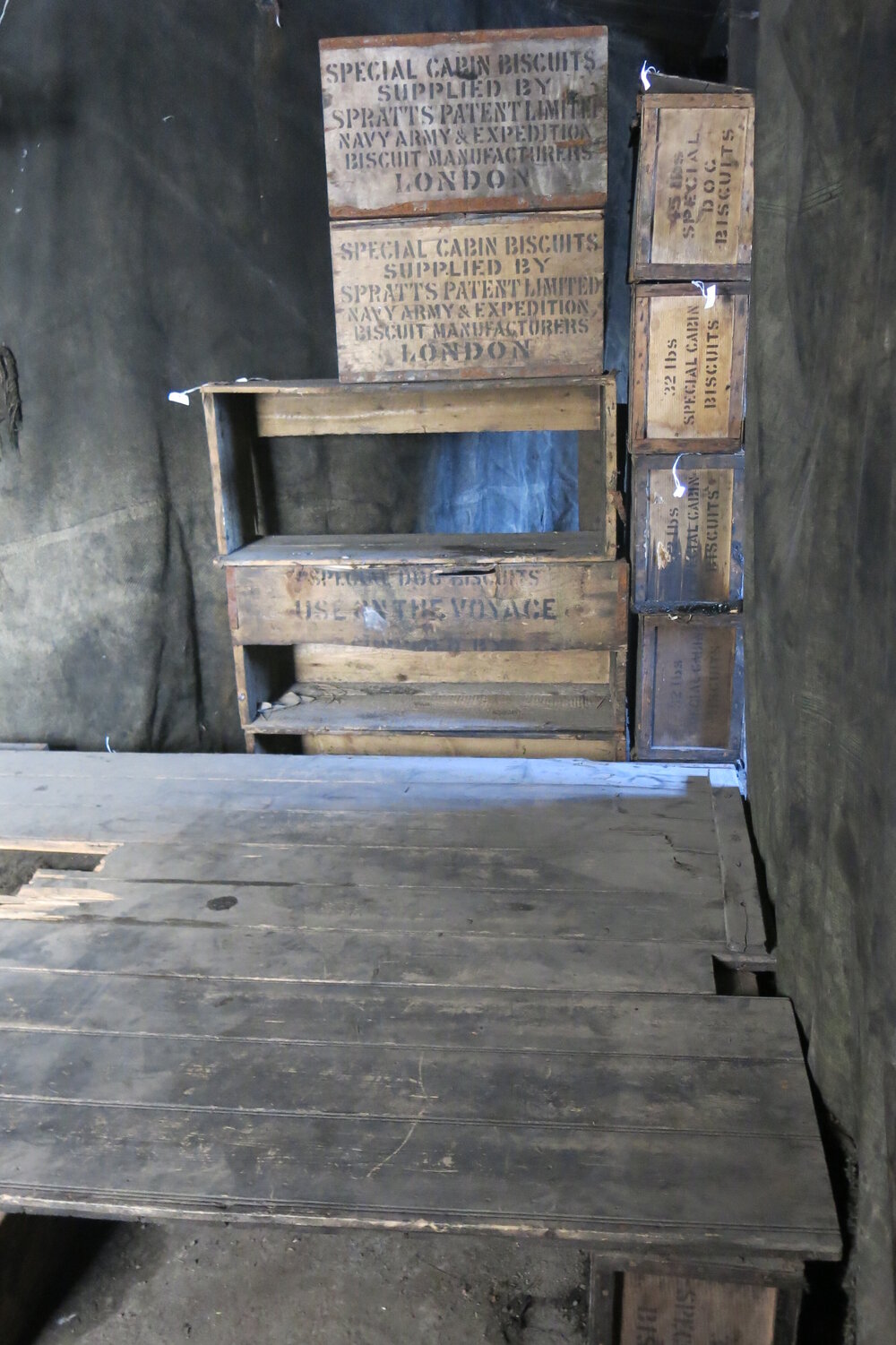 2013-14 Location image, sleeping platform, Scott's 'Discovery' hut, Hut Point